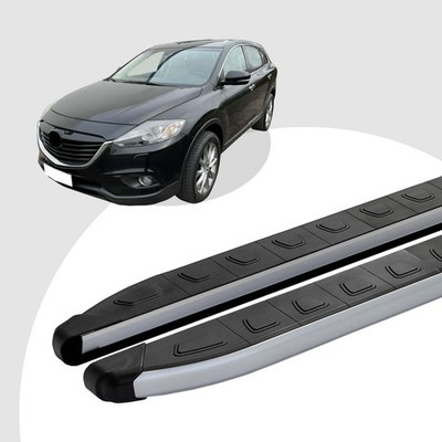 Trittbretter passend für Mazda CX-9 ab 01/2007-12/2015 (Model: DOLU, Farbe: SIlb