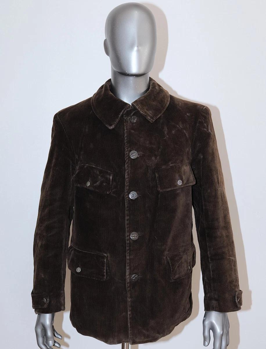 Corduroy Brown Outdoor Vintage Outerwear Coats & Jackets for Men