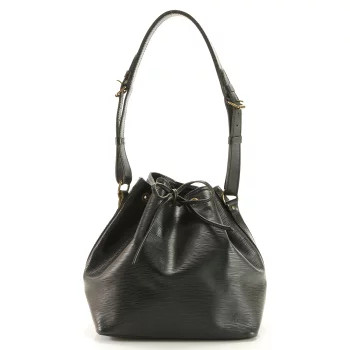 Louis Vuitton Epi Noe Noir Black Leather Shoulder Bag Tote Handbag