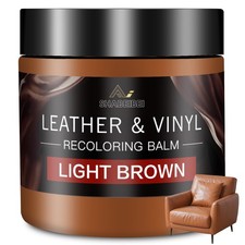 Leather Recoloring Balm and Scratch Repair Kit, Light Brown Leather Restorer ...