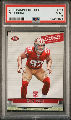 2019 PANINI PRESTIGE #211 NICK BOSA ROOKIE RC PSA 9
