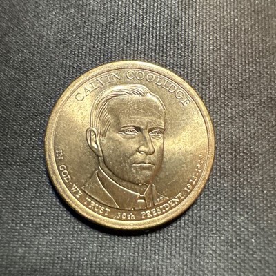 2014 P - Calvin Coolidge - Presidential Golden Dollar Coin