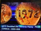1972 P Lincoln Cent. BU-Red. Doubled die Obverse. FS-108.  Clockwise Rotation. — photo 8