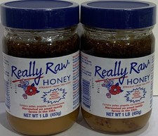 2 Pack Really Raw Honey Straight From The Hive Pure Unheated Unfiltered 1 lb 453
