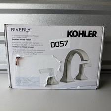 Kohler Riverly Widespread Bathroom Sink Faucet Brushed Nickel