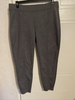 maurices Women's Pants XL Short Gray Ponte Pull-On Skinny Stretch Poly Rayon Spx