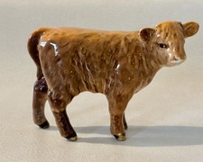 Beswick Highland Calf 1827D in Tan and Brown Gloss