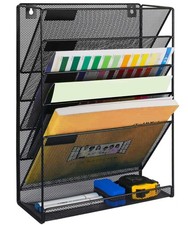 6-Tier Wall File Organizer Hanging File Organizer Cubicle Organizer Wall File...