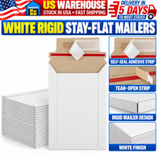 FVIEXE 100 Pack 4.5x6.5 Inch Rigid Mailers, Self Seal Photo 4x6 Inch, White