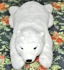 Steiff Jumbo 38" Plush Snobby Polar Bear w/Ear Button Flag 115134