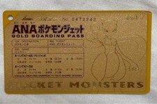 ANA Pokemon Jet GOLD BOARDING PASS Mewtwo