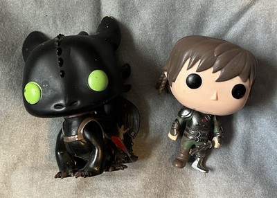 Funko Pop How To Train Your Dragon Pair Loose Hiccup And Toothless Figures