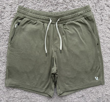 Vuori Ponto Peformance Shorts Men's Medium Green Gym Running Yoga 7"