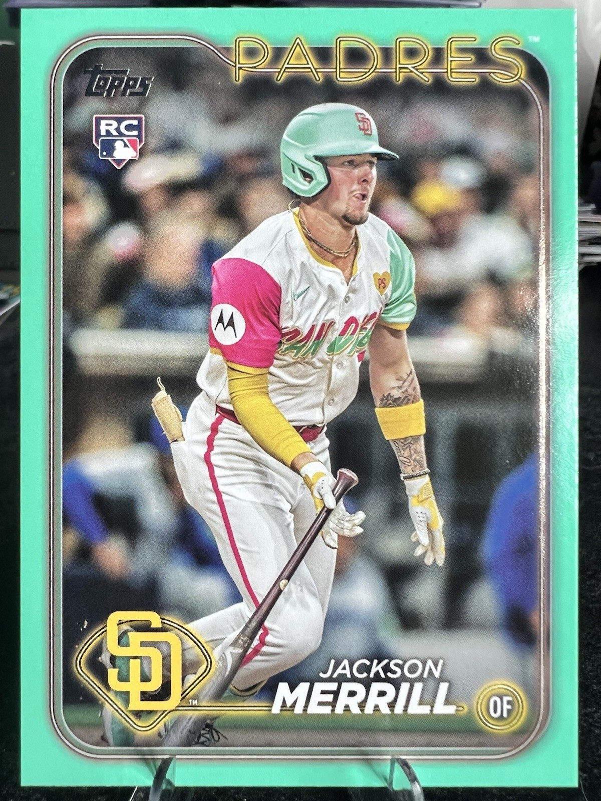 2024 Topps Update Jackson Merrill #US210 (RC) Aqua Parallel #US210