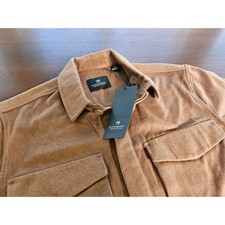 Scotch & Soda Shirt Jacket Mens XL Brown Wool Blend Overshirt 158432