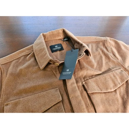 Scotch & Soda Shirt Jacket Mens XL Brown Wool Blend Overshirt 158432 - product listing photo