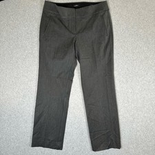 Ann Taylor LOFT Women's Size 8 Marisa Straight Black Gray Dress Pants Trousers