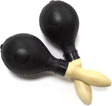 Performance Plus LP288 Latin Rhythm Black Maracas with Hard Rock Wood Handles