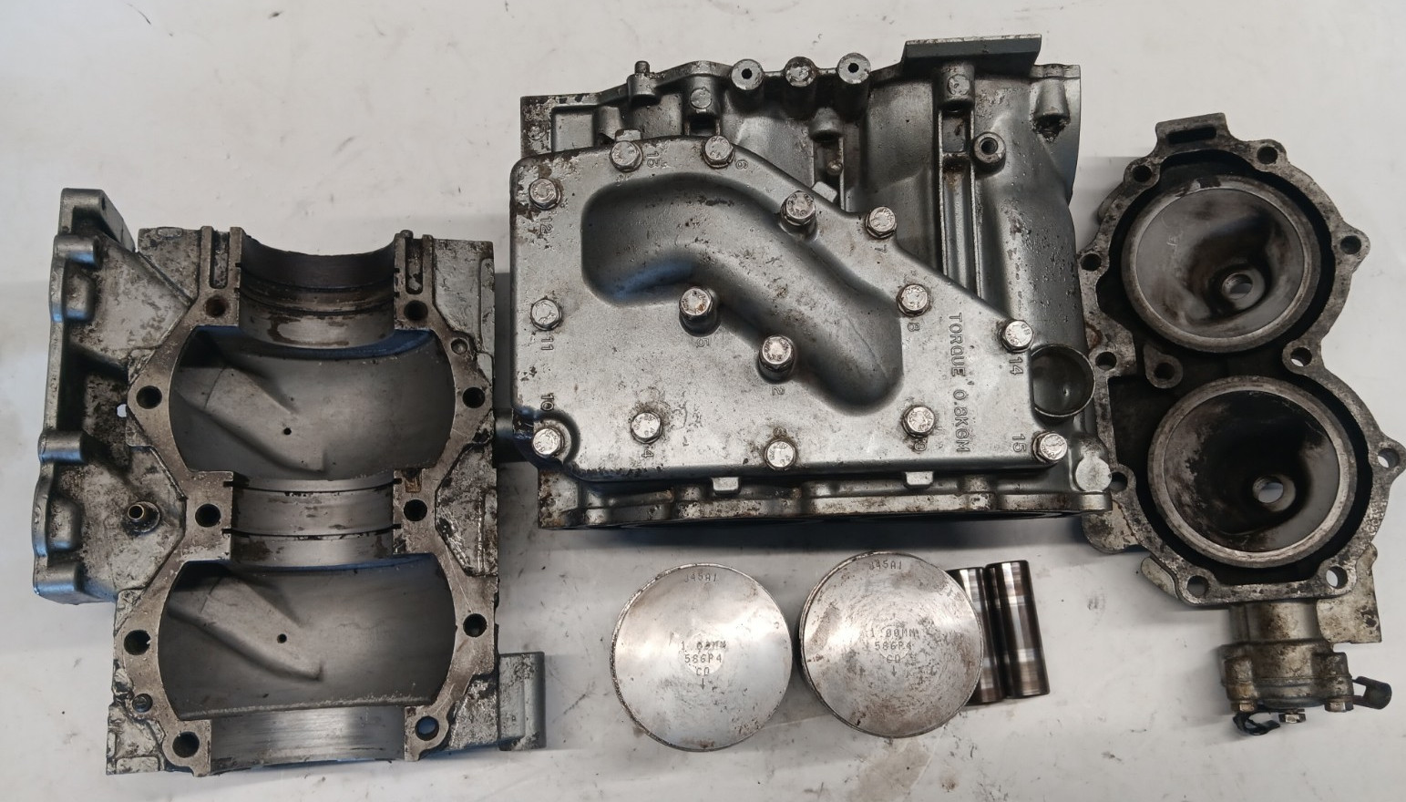 87-93 Yam Runner Blaster 500 WR500F Cylinder Piston Head Case 6K8-15100-01-8P