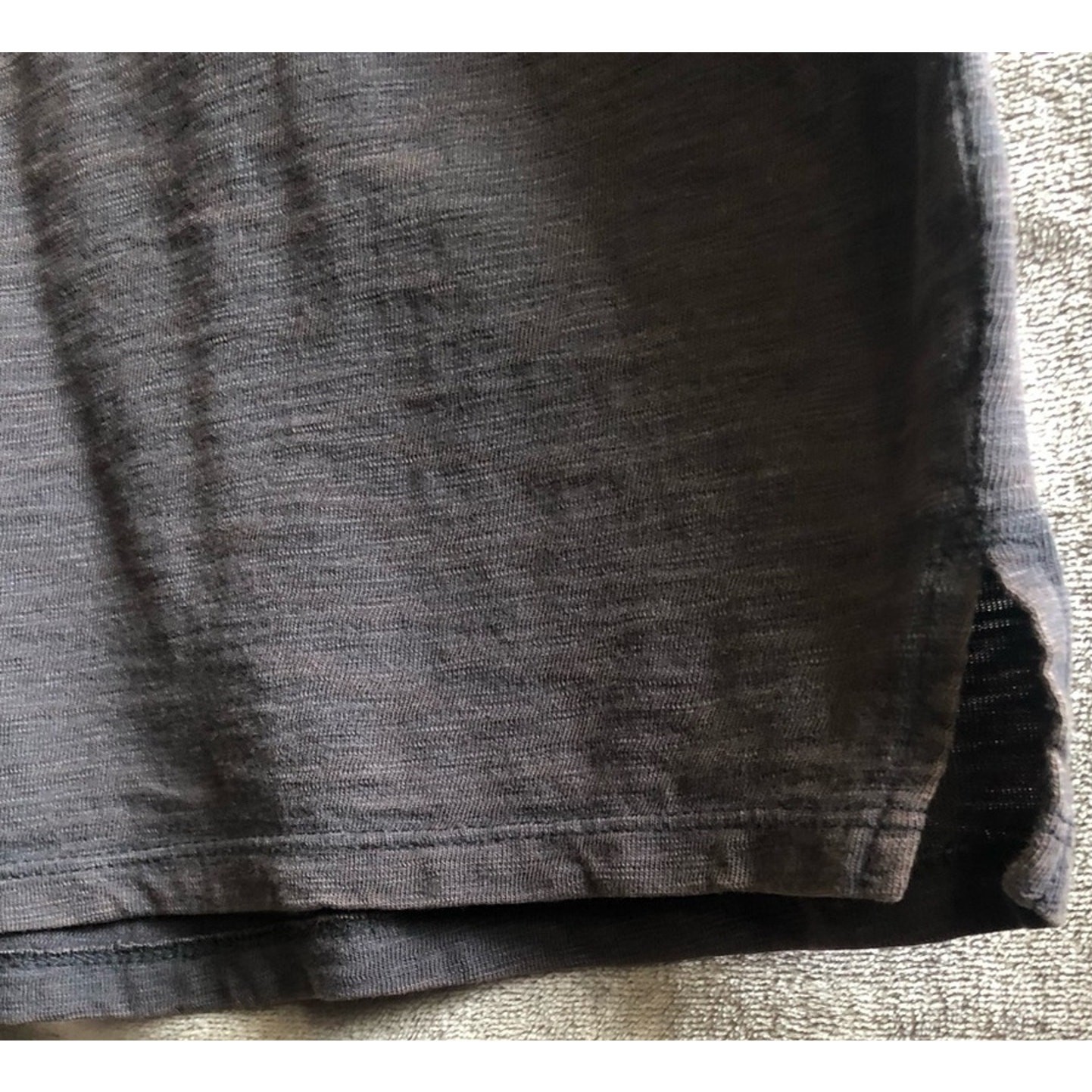 Universal Thread Gray Ruffle Cap Sleeve Knit Shif… - image 4