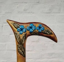 Design wooden hand carved walking stick for men women walking cane handmade