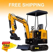 Free Ship MMS 1.6ton Mini Excavator Tracked Digger EPA Engine Pilot Operation