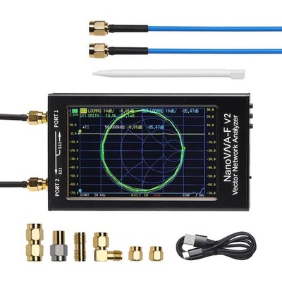 NanoVNA-F V2 Antenna Analyzer: 50K-3GHz, 4.3'' Touch Screen, 5000mAh Battery
