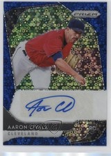 2020 Prizm Rookie Quick Pitch Blue Donut Circle 22/50 Aaron Civale Auto 2u3
