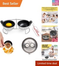 Egg Poacher Insert Stainless Steel Poached Egg Cooker Eggs Poaching Cup PFOA ...
