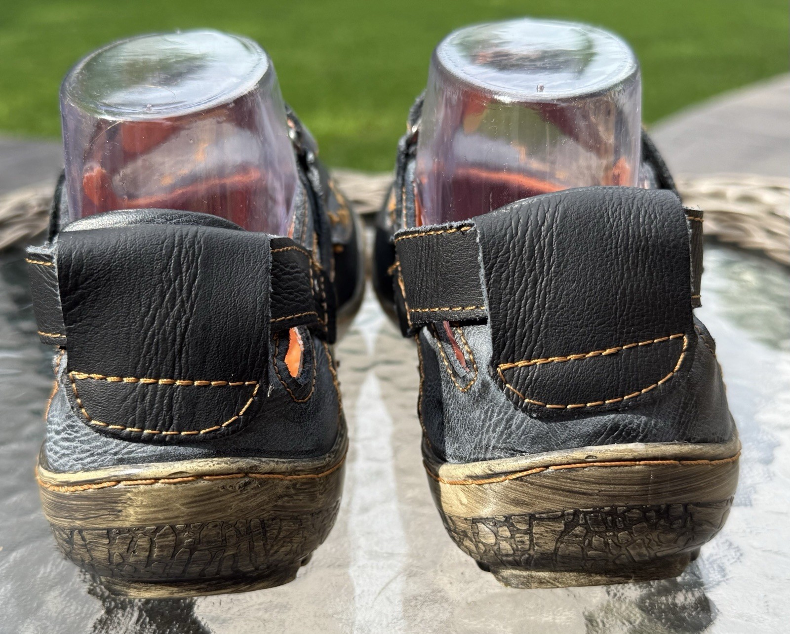 TMA EYES Women Shoes Sz 7 Strap Leather Comfort Shoes Germany Boho RARE STYLE