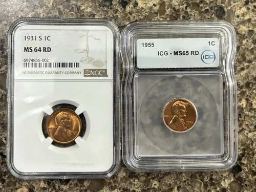 1931 S San Francisco 1c Lincoln Wheat Cent NGC MS64 RD Red Better Date Coin