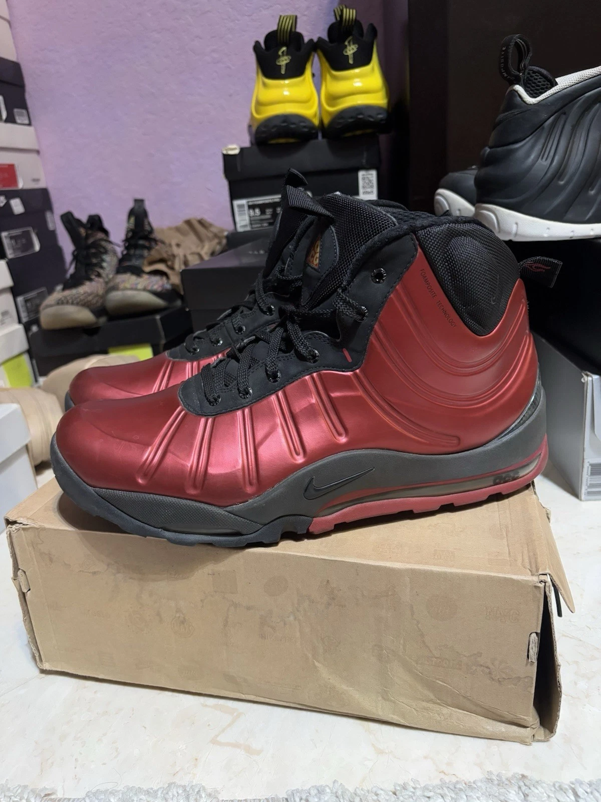 Taglia 13 Stivali Nike ACG Air Max Posite Bakin rossi