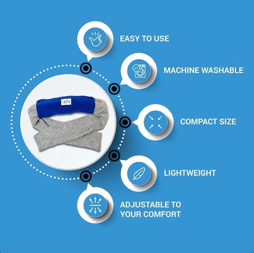 Stuffable Neck Pillow for Travel, Plane Long One Size, Black - Picture 7 of 9