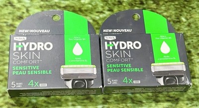 (2) SCHICK Hydro Skin Sensitive Refill Razor 4 Cartridges 5 Blades W/Skin Guards