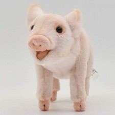 Hansa Pig Plush Toy Pink Realistic Stuffed Animal Handmade