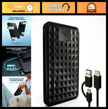 1TB Portable External Hard Drive USB-C/USB 3.1 Slim HDD for Backup, Gaming, PC,