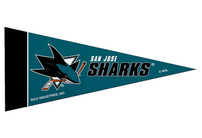 San Jose Sharks Mini Pennant 4 x9''  NHL Wall Flag Hockey
