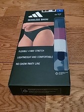 Adidas Women  s 4 Pack Multicolor Seamless Bikini Underwear Size L NWT FREE Ship