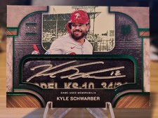 2025 Topps Museum Kyle Schwarber Phillies Jumbo Lumber Bat Nameplate 1/1