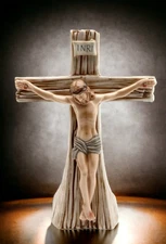 Ceramic Crucifix Tealight Holder (Candle NOT included), Home Décor, Religious Dé