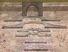 HO scale used rock walls and bridges