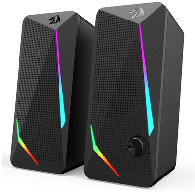 Redragon GS510 RGB Lautsprecher 2.0 USB 3,5mm Stereo Schwarz 10W Lautsprecher