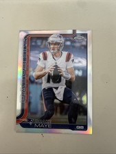 2025 Topps Chrome Football Drake Maye Refractor #207 New England Patriots