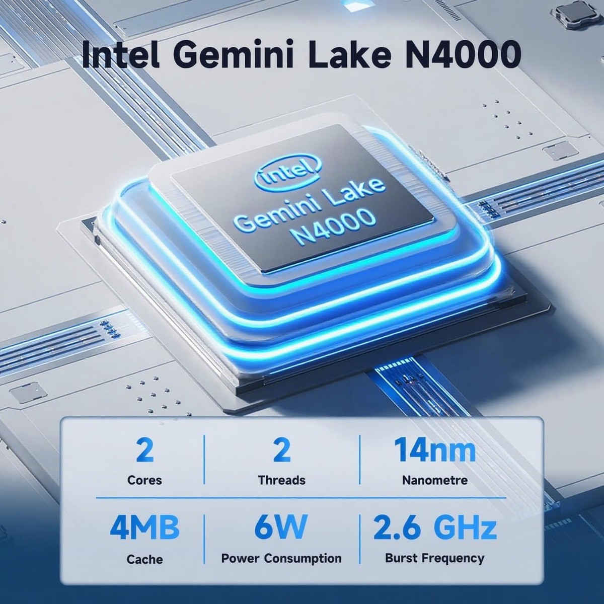 Bmax Mini PC B1 Pro Intel Gemini Lake N4000 (Up to 2.6GHz), 8GB