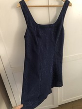La Senza Navy Slip Nightie Leaf Pattern Size Medium
