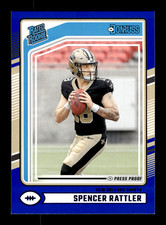2024 Donruss Press Proof Blue # 359 Spencer Rattler Card B61) New Orleans Saints