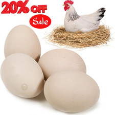 4 Pcs Fake Eggs for Laying Hens in Chicken Coop Train to Lay Inside Nest