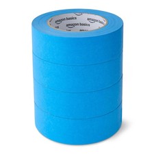 Amazon Basics Painters Tape, 3.6cm x 55m, 4 Rolls, Blue