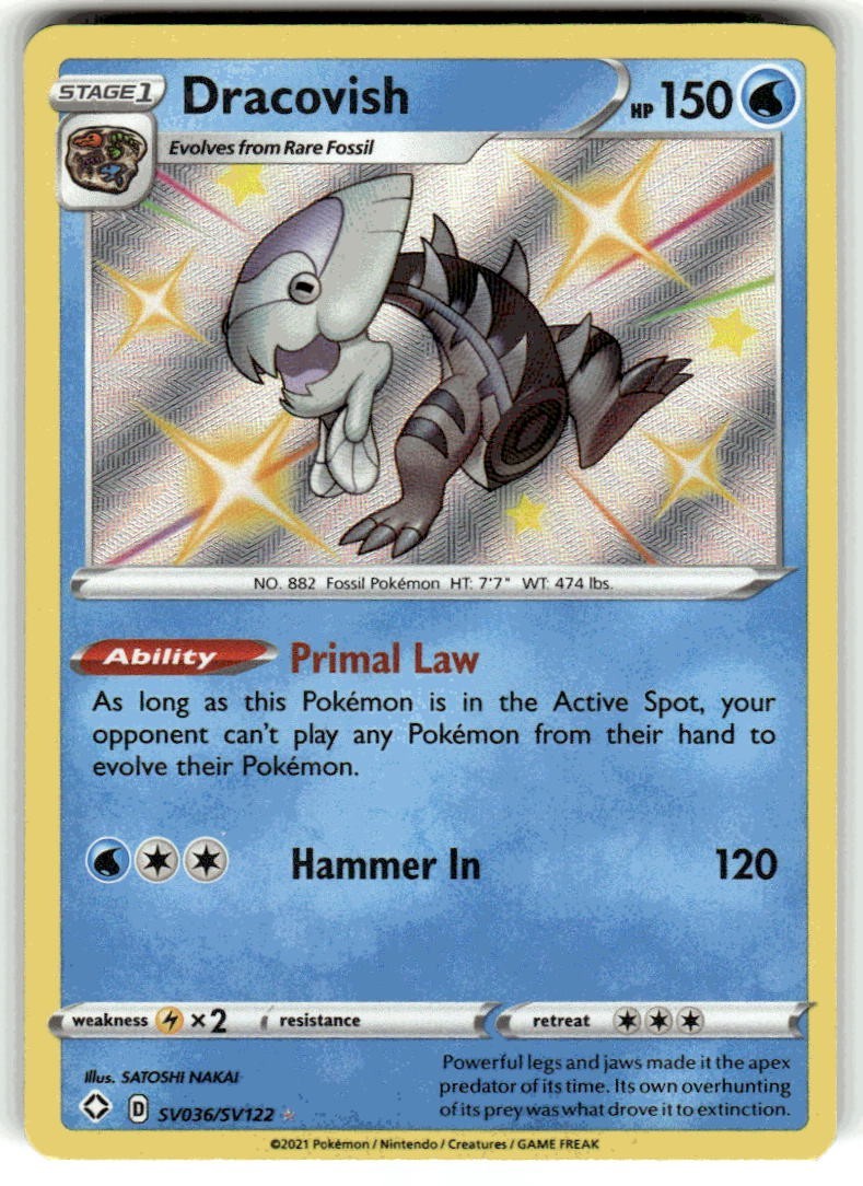 Dracovish Shiny Holo Rare Shining Fates: Shiny Vault SV036/SV122 NM