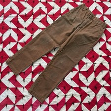 Vintage Women  s Brown Canvas Pants Pedal Pushers As Is Worn Flaws Farmhouse
